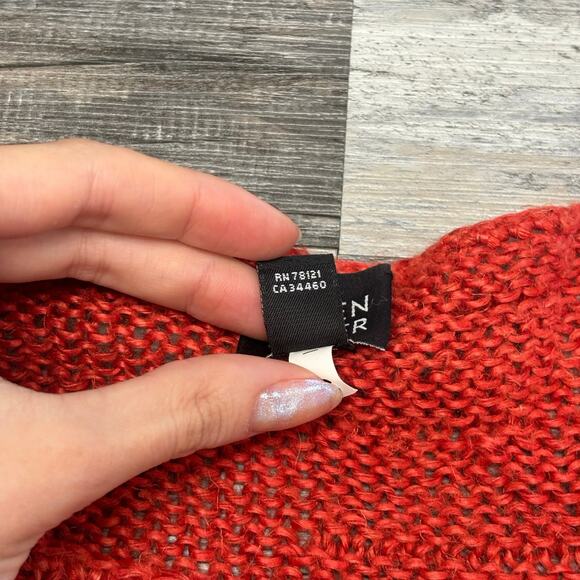 Eileen Fisher Deep Orange Hemp/Linen Crew Neck Tunic Sweater - Picture 5 of 10